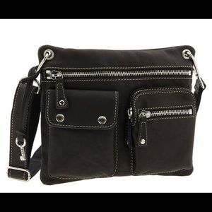 Fossil Sutter Sutton Black Leather Crossbody
